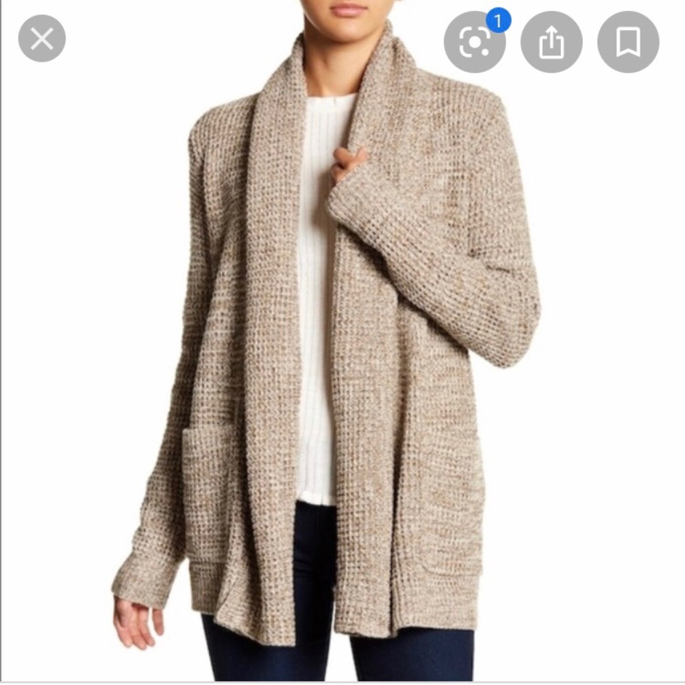 John + Jenn Brown Waffle Knit Sweater